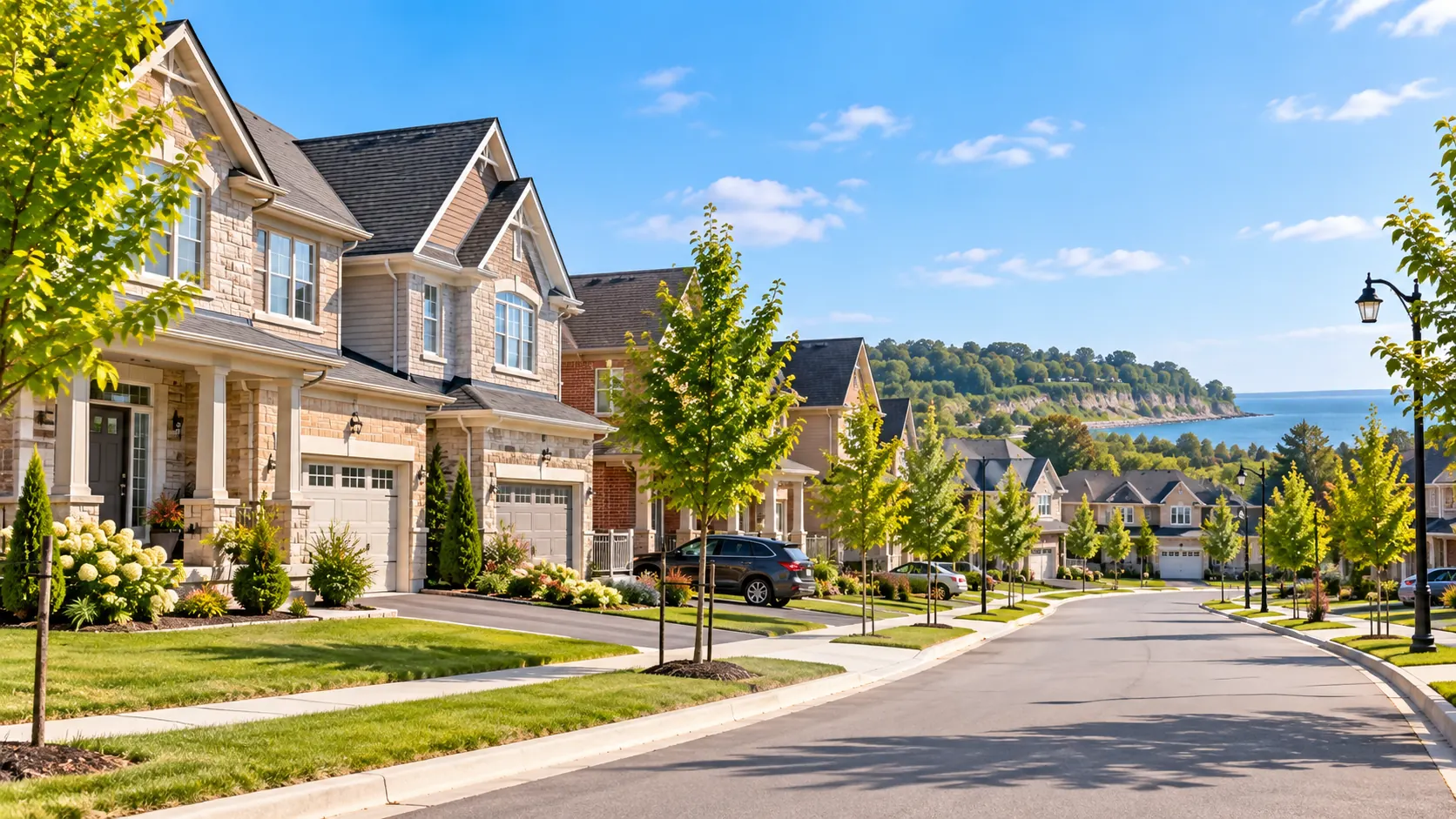 Newer residential subdivision in Bowmanville