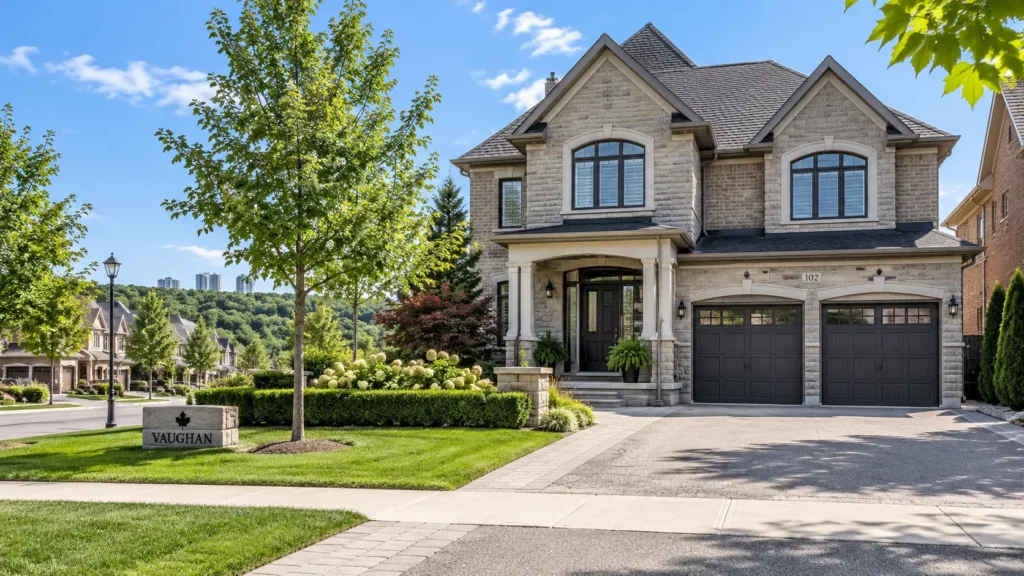 Home in Vaughan, Ontario in a residential neighbourhood