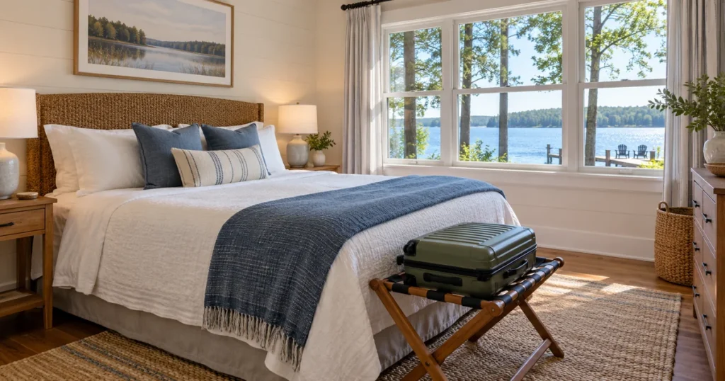 Short-term rental bedroom in Cobourg being kept free of bed bugs