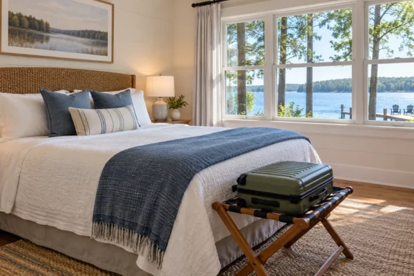 Short-term rental bedroom in Cobourg being kept free of bed bugs