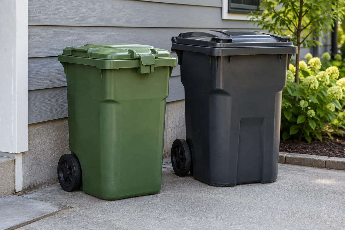 Locked organics and garbage bins to help prevent rats
